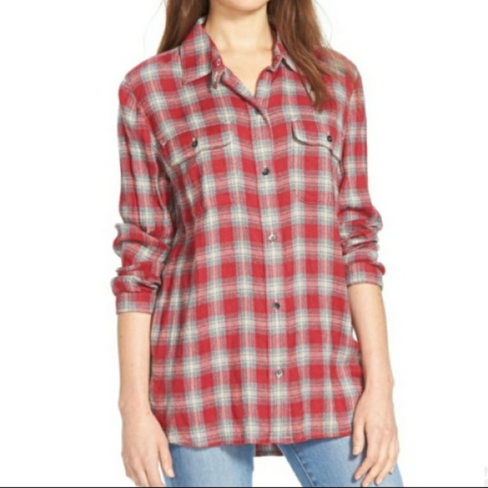 Madewell ex-boyfriend flannel shirt